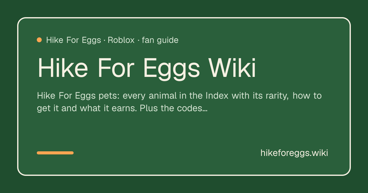 Hike For Eggs tier list: best pets (October 2026)
